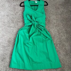 J. Crew Vibrant Green Midi Dress